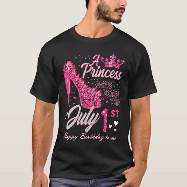 Une princesse est née le 1er juillet talons hauts  (Devant)