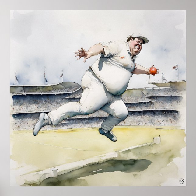 Une prise à main - Impression de cricket d'archive (Devant)