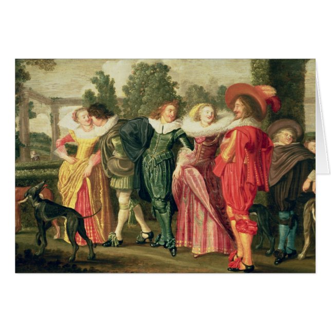 Une promenade dans le jardin, c.1623 (Devant horizontal)