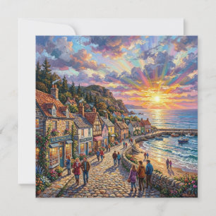 Une promenade de village balnéaire magnifique au c