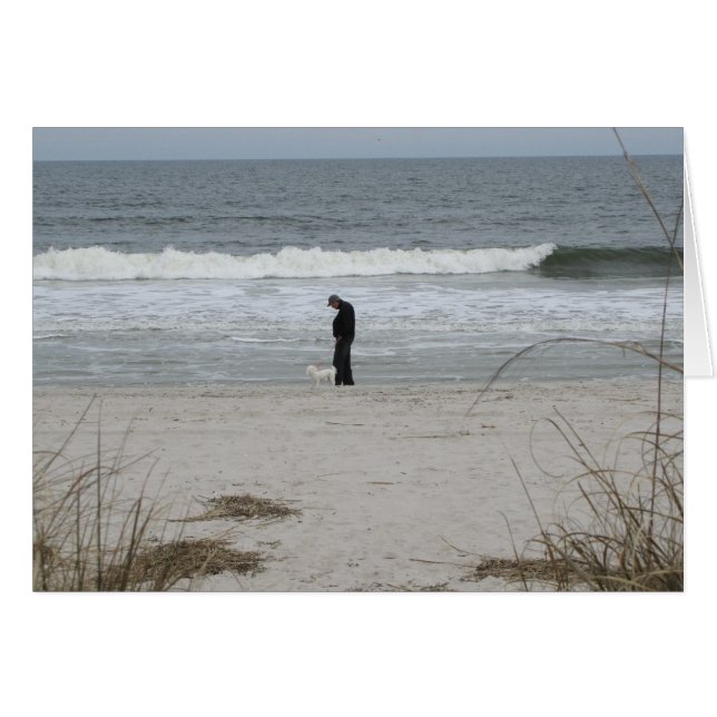 "Une promenade sur la plage" - Carte (Devant Horizontal)