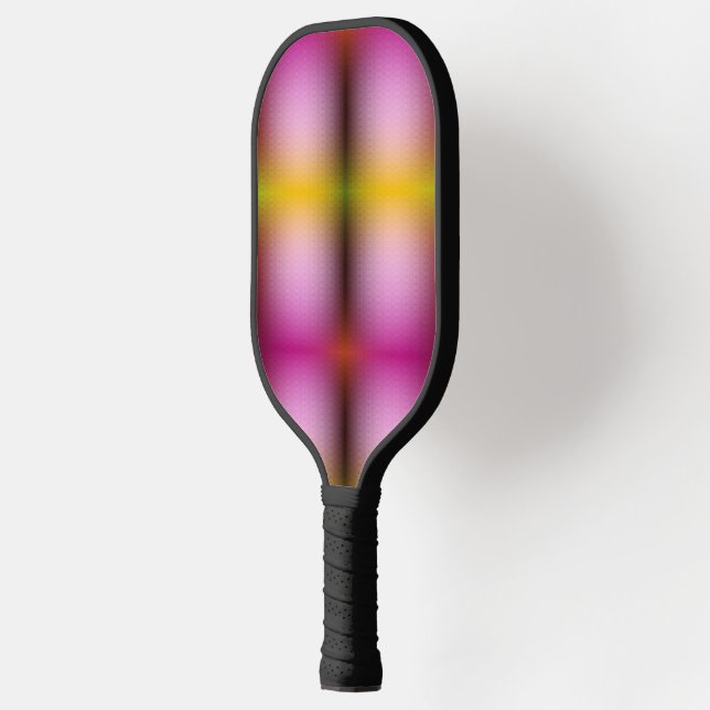 Une raquette de pickleball présente un design vibr (Gauche)