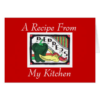 Une recette de ma cuisine. Carte pour notes