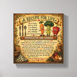 Une Recette pour la Vie Toile Chrétienne Inspirant