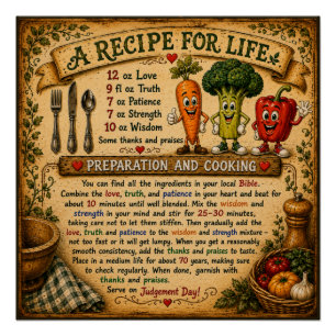 Une recette pour une affiche d'inspiration chrétie