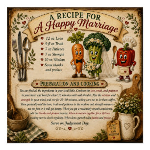 Une recette pour une heureuse union affiche chréti