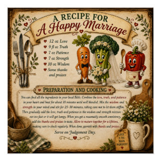 Une recette pour une heureuse union affiche chréti