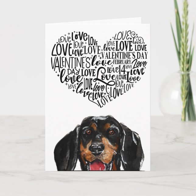 Une Saint-Valentin de votre carte de Cardigan noir (Devant)