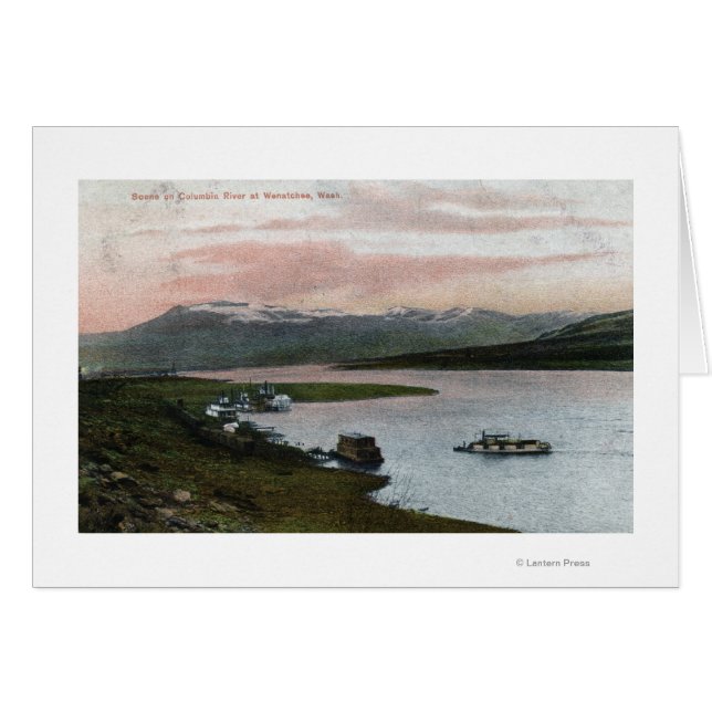 Une scène de bateau de rivière Columbia (Devant horizontal)