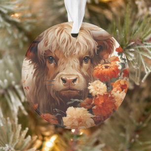 Une série de vaches florales Highland Design 1