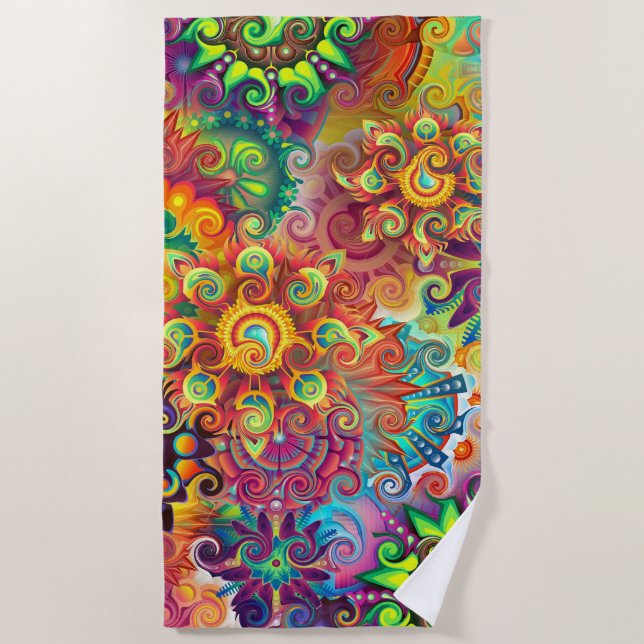 Une serviette de nombreuses couleurs (Devant)