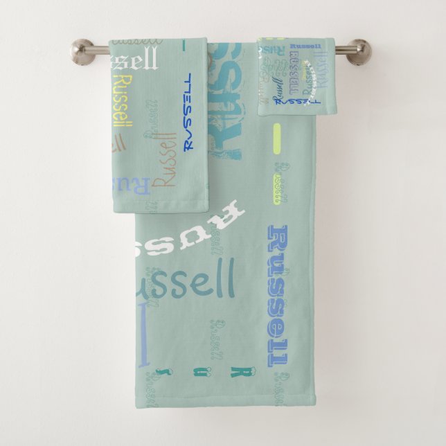 Une serviette nommée customisée ensemble-parfaite (En situation)