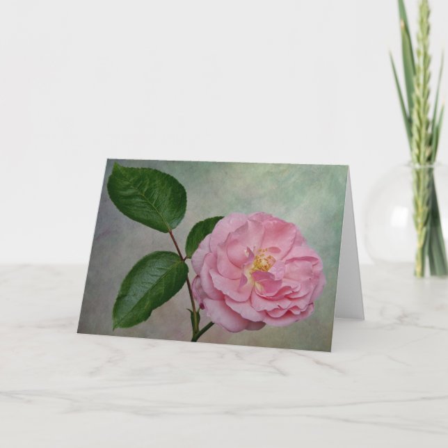 Une seule carte à fleurs roses (Devant)