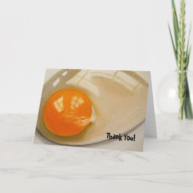 UNE SI BONNE CARTE DE REMERCIEMENTS D'OEUFS (Devant)