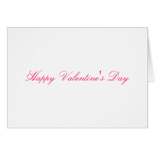 Une simple carte de la Saint-Valentin blanche avec