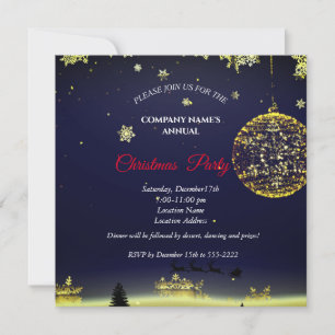 Une simple invitation élégante pour une fête de No
