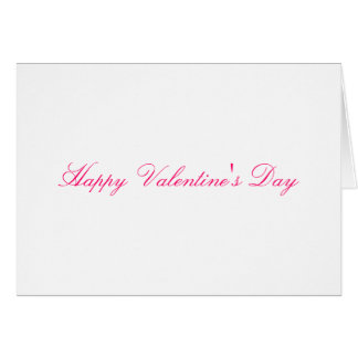 Une simple police rose blanc carte de Saint Valent