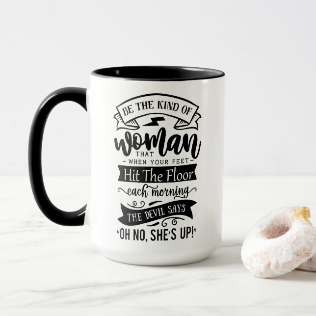 Une sorte de Mug de café féminin (Avec donut)