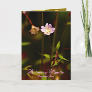 Une tante affectueuse, carte de sympathie