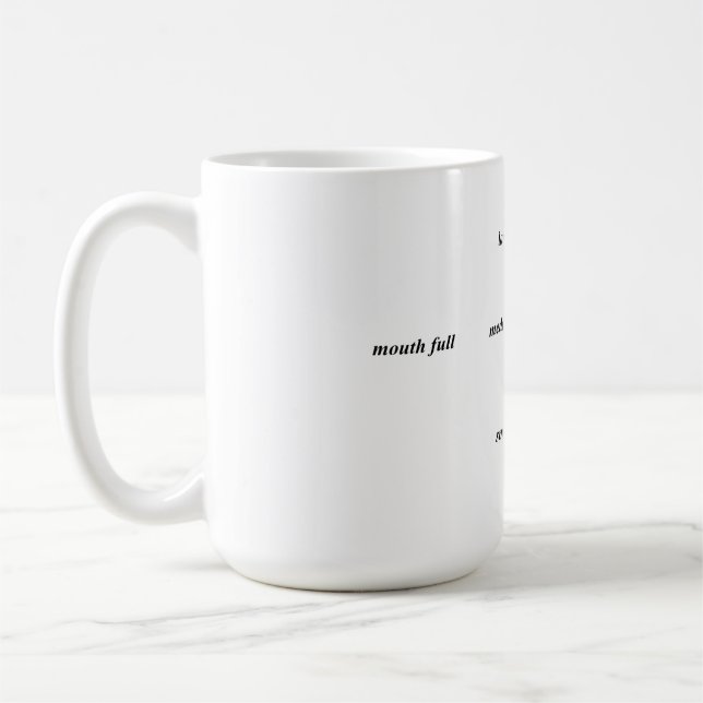 une tasse à café amusante (Gauche)