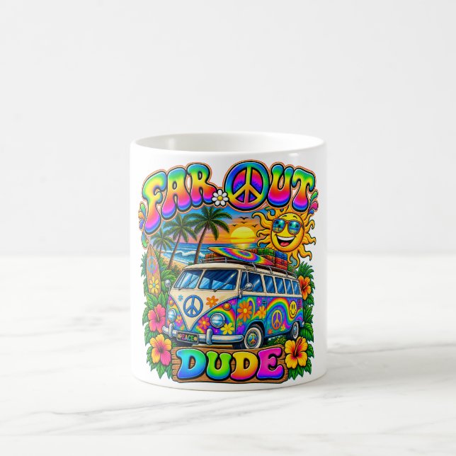 une tasse à café hippie. (Centre)