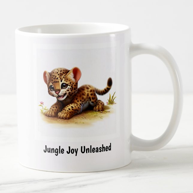 Une tasse à café ocelot peint 3D mignonne (Créateur téléchargé)