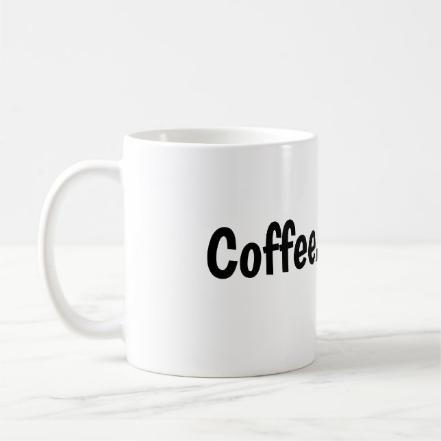 Une tasse à café qui ne contient peut-être pas de  (Gauche)