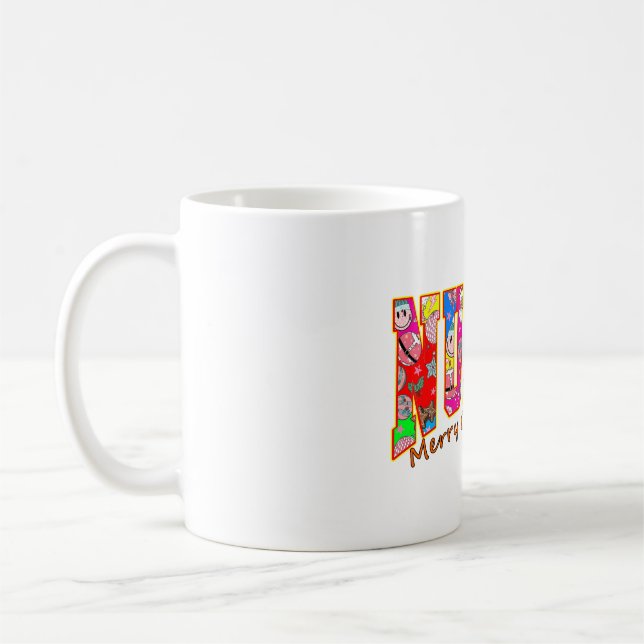 Une tasse avec des graphismes uniques pour des per (Gauche)