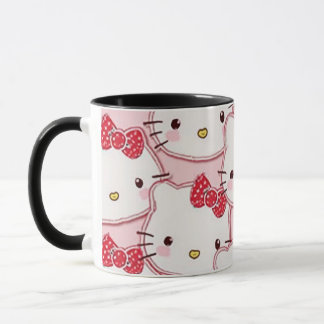 une tasse conçue avec un chaton mignon