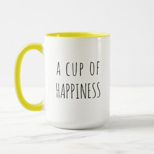"Une tasse de bonheur", tasse de typographie moder
