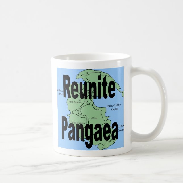 Une tasse de café amusante "Reunite Pangaea" (Droite)