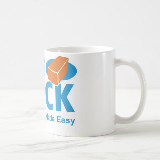 Une tasse de logo de brique