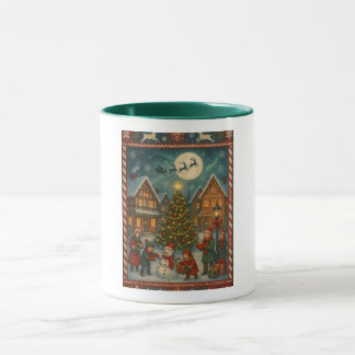 une tasse de peinture de Noël