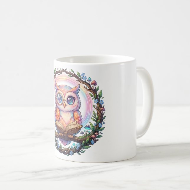 Une tasse funky de hibou érudit céleste ! (Devant droit)