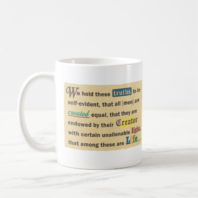 Une tasse pour partager vos convictions pro-vie. (Gauche)