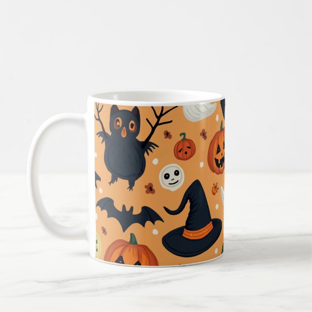 une tasse qui représente Halloween (Gauche)