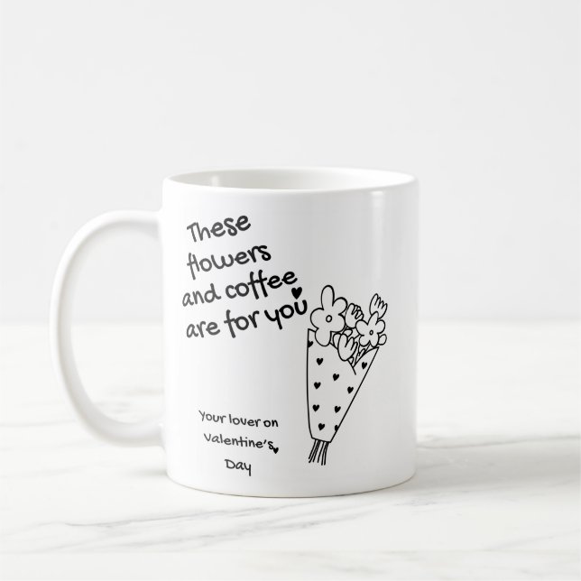 Une tasse romantique pour votre bien-aimé (Gauche)