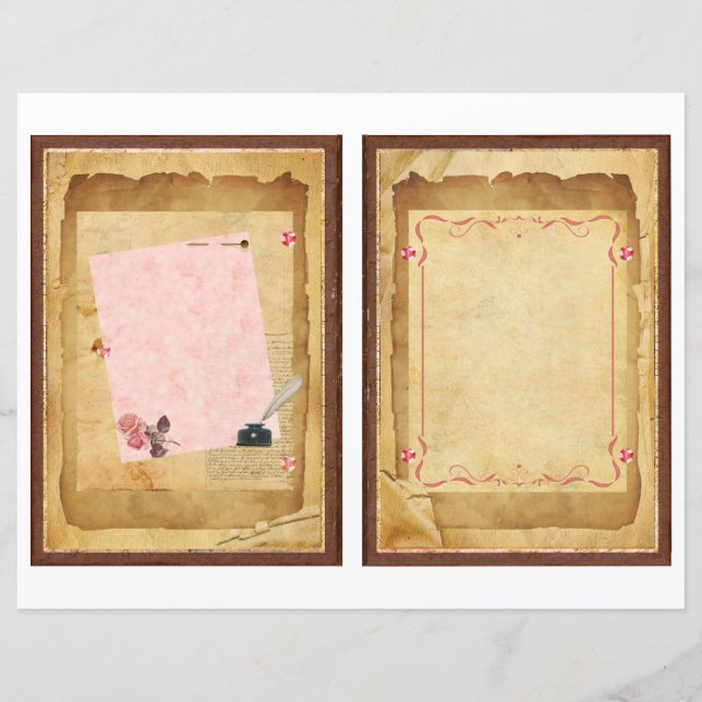 Une touche de page de journal de junk rose (Devant)