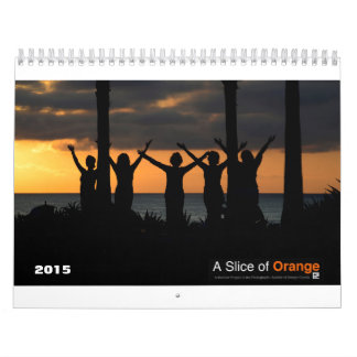 Une tranche de calendrier de l'orange 2015