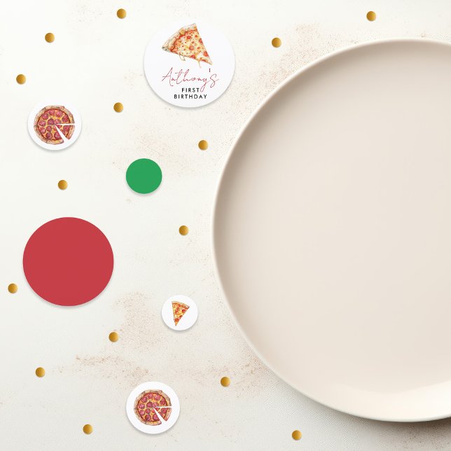 Une tranche de plaisir Confettis de pizza pour 1er (Créateur téléchargé)