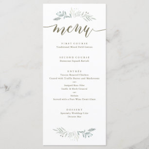 Une végétation délicieuse   Menu Mariage