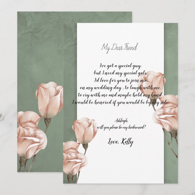 une verdure branchée sera mon invitation de demois (Devant / Derrière)