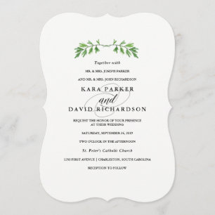 Une verdure simple Faire-part de mariage minimal