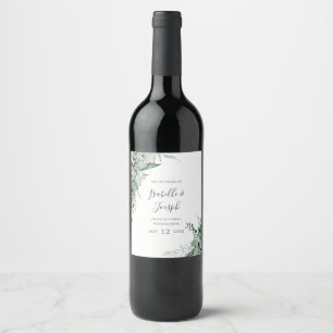 Une verdure succulente   Étiquette de vin Mariage