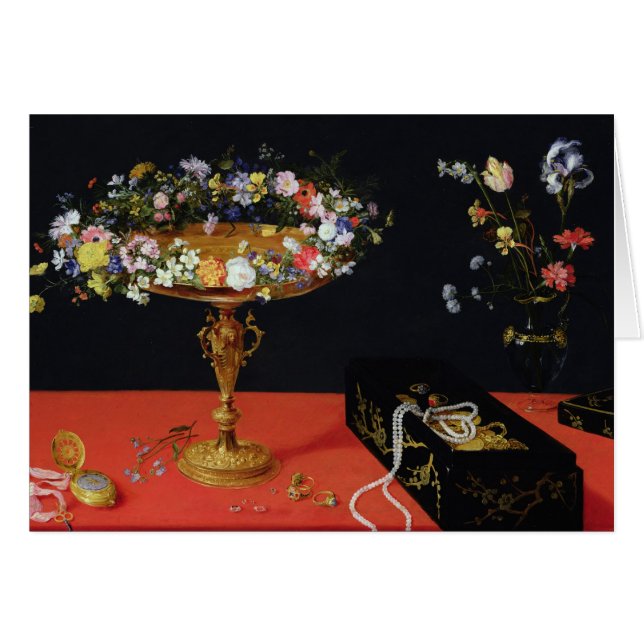 Une vie immobile d'un Tazza avec des fleurs (Devant horizontal)