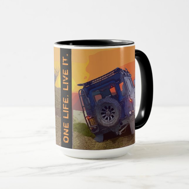 Une Vie. Vis-le. Mug (Devant droit)