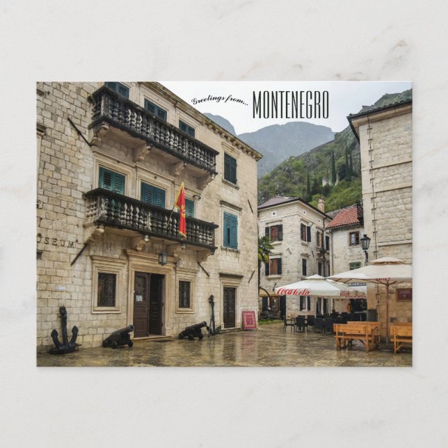 Une vue de Kotor Monténégro Carte postale (Devant)
