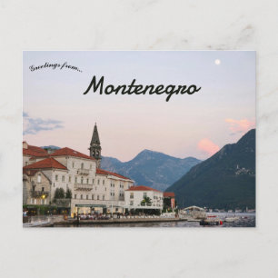 Une vue de Perast Montenegro Carte postale