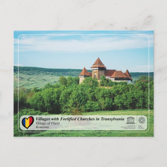 UNESCO WHS - Carte postale Village de Viscri (Devant)