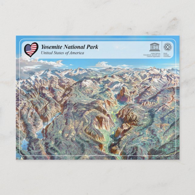 UNESCO WHS - Parc national de Yosemite - Carte pos (Devant)